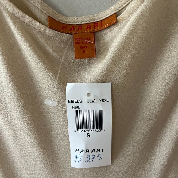 Silk Sz S Maxi Tank Silk Dress Sleeveless Scoop Neck Long Dress Beige - Picture 3 of 5